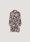 Geo Squares Shirt Mini Dress, Stone, large