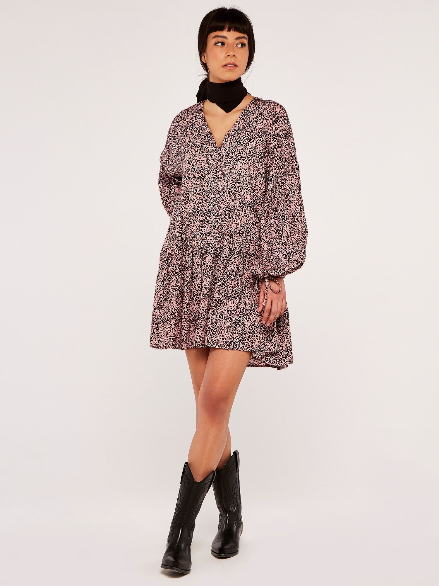 Leopard drawstring dress online