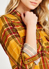 Yellow Retro Plaid Shirt, Mustard, large