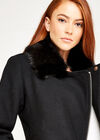Longline Biker Jacket, Black, large