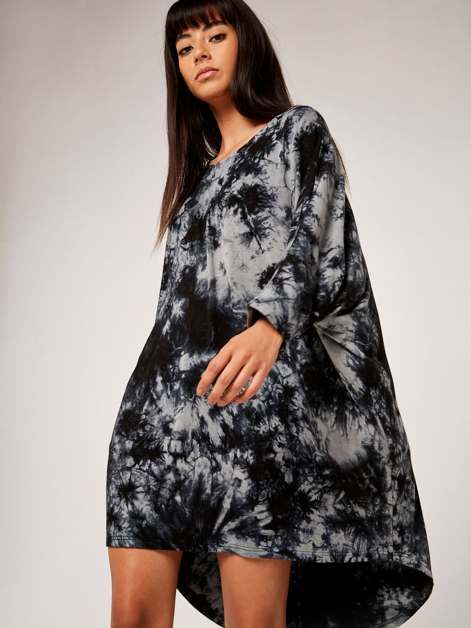 Tie Dye Oversized Dress Apricot Clothing