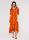 Printed Midi Kaftan, Orange, large