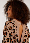 Animal Open Back Jumper, Stone, large