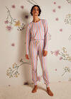 Rainbow Stripe Long Sleeve Top, Pink, large