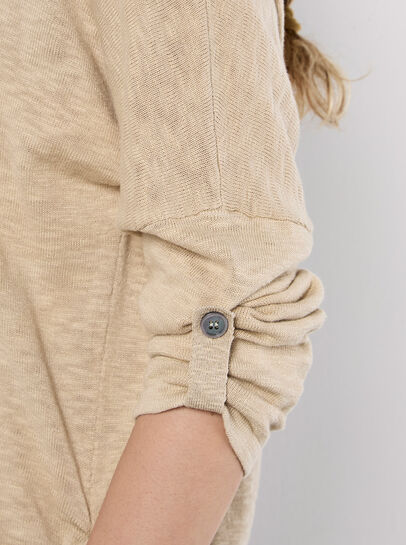 Cotton Blend Ruched Side Jumper