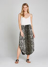 Zebra Print Skirt, Khaki, large