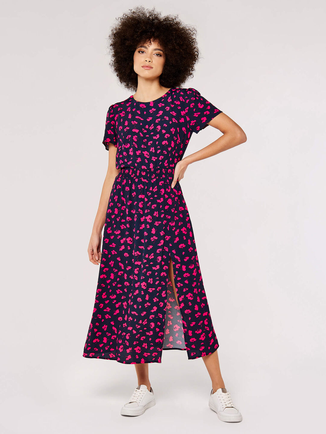 Floral Split Midi Dress
