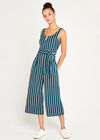 Striped Culotte Jumpsuit, Green, large