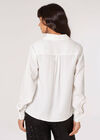 Soft Twill Zip Blouse, White, large