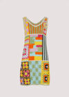 Patchwork Crochet Shift Dress, Stone, large