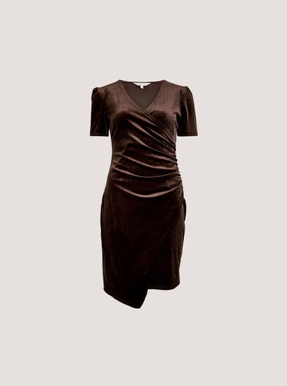 Velvet Ruched Bodycon Mini Dress