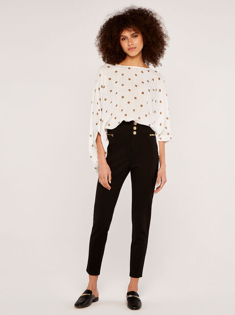 Ponte Button Trousers