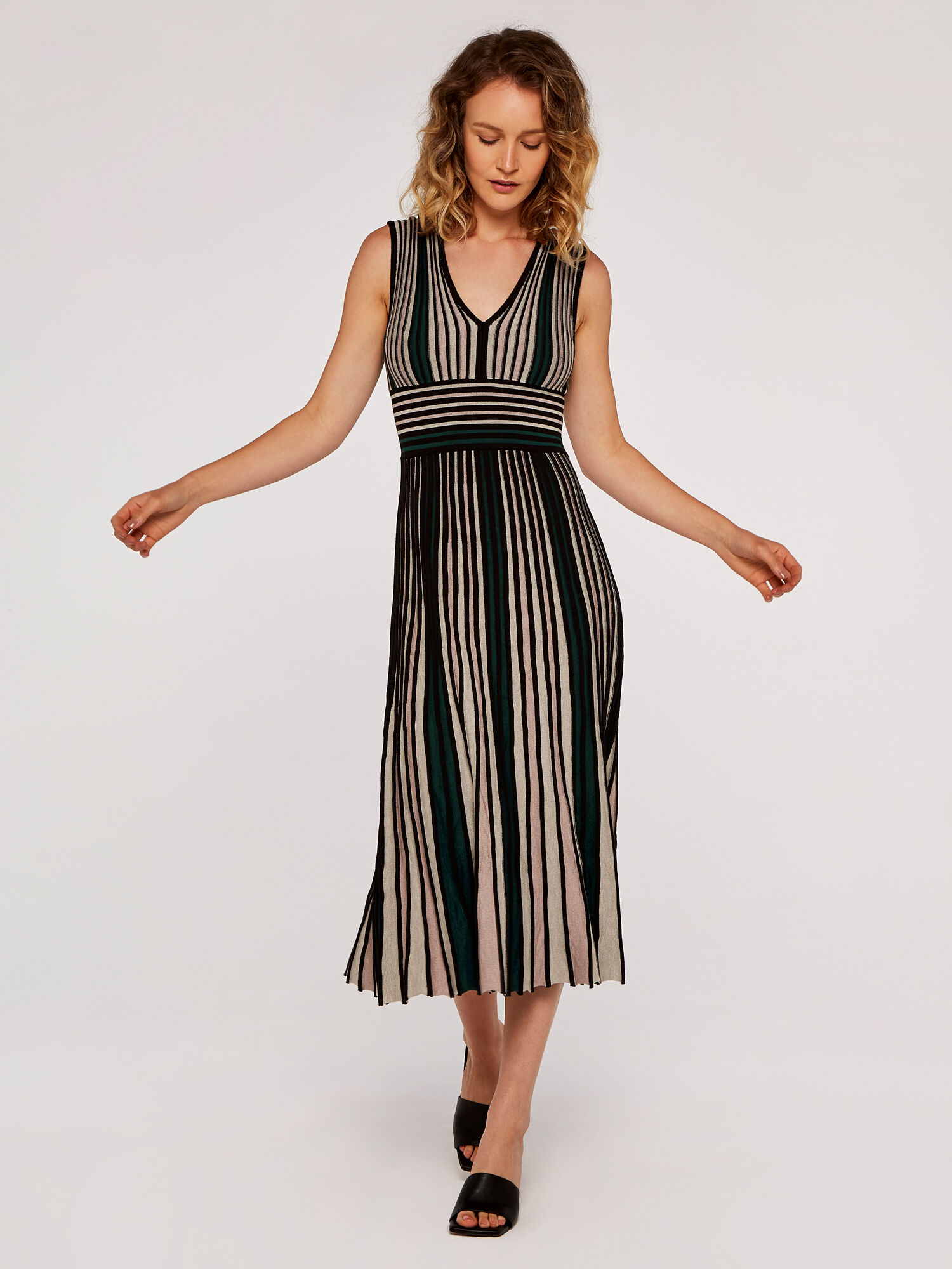 White striped midi dress online