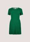 Cable Knit Skater Mini Dress, Green, large