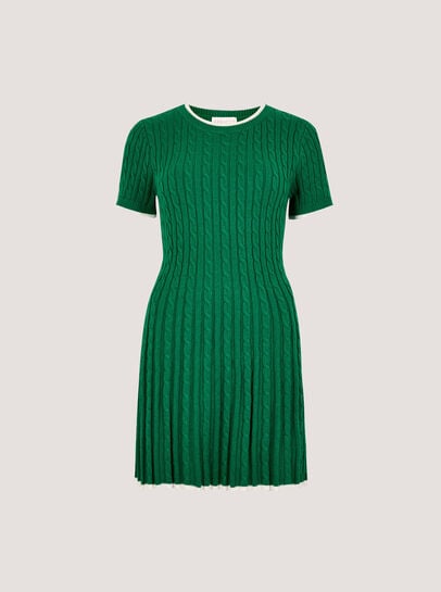 Cable Knit Skater Mini Dress