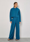 Soft Tailored Cropped Jacket, Teal, large