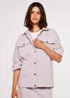 Check Wool Shacket, Lilac, large