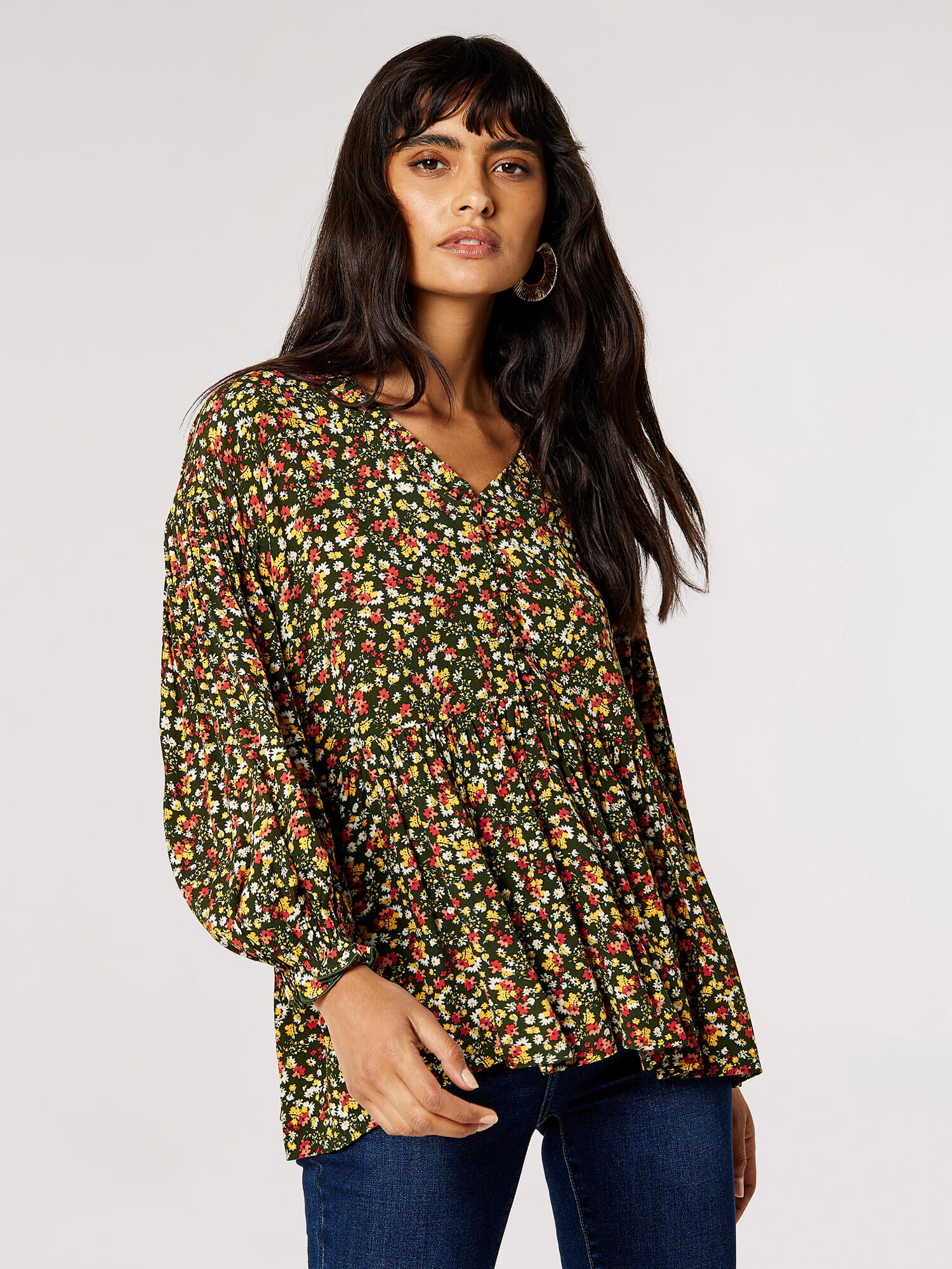 Ditsy print on sale top