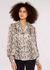 Snake Stripe Lurex Shirt, Stone, large