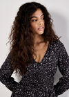 Leopard Hanky Hem Mini Dress, Grey, large