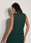 Ruched Chiffon Shell Top, Green, large