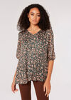 Floral Lurex Top, Green, large