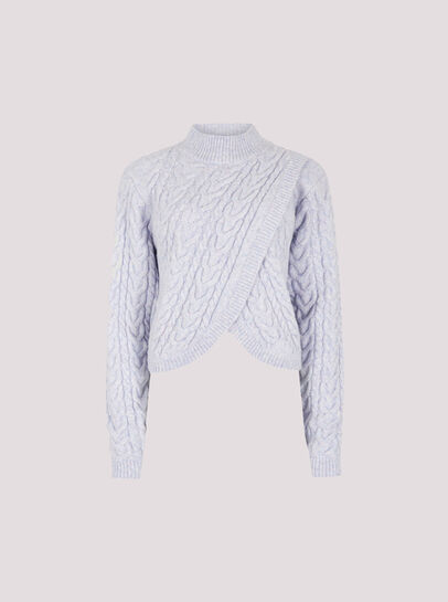 Cable Knit Wrap Jumper