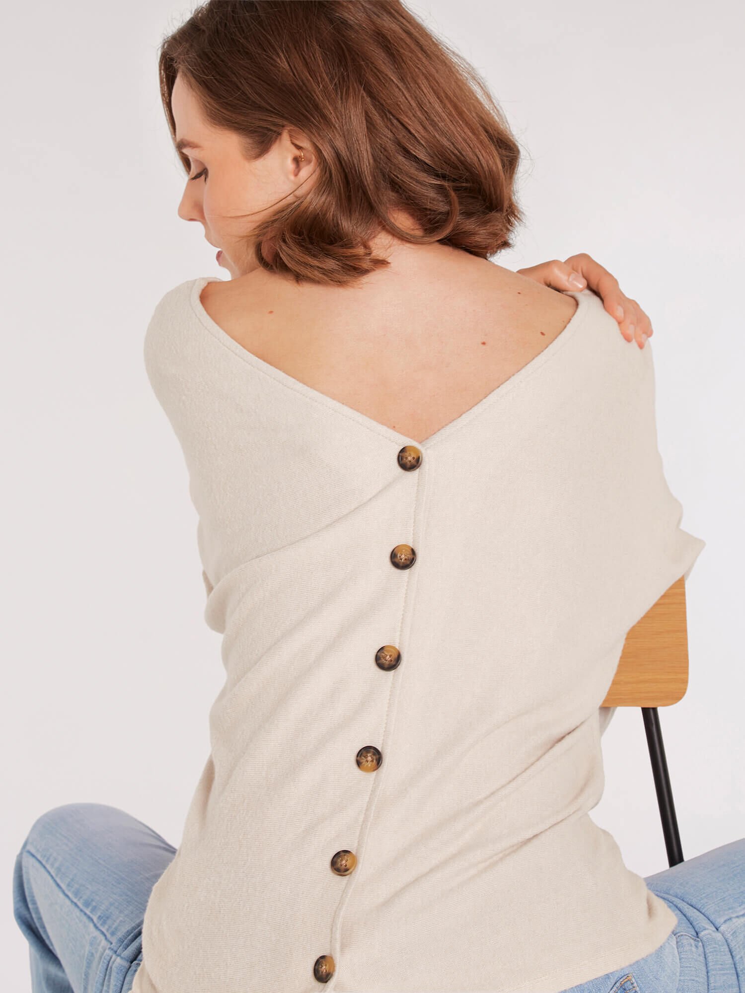 Ladies button back jumpers online