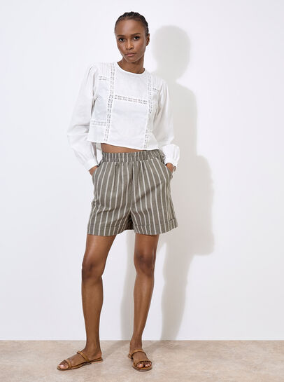 Lace Embroidered Cotton Top