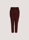 Kate Patch Pocket Tapered Jeans, Burgundy, large