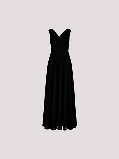 Shimmer Wrap Maxi Dress