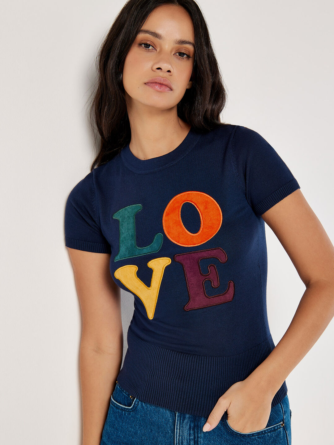 Image of Love Knitted T-Shirt