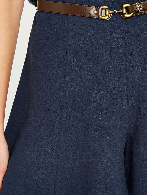 Flared Short, Navy, large