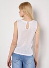 Sunflower Crochet Top, White, large