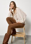 Suedette Leggings, Brown, large