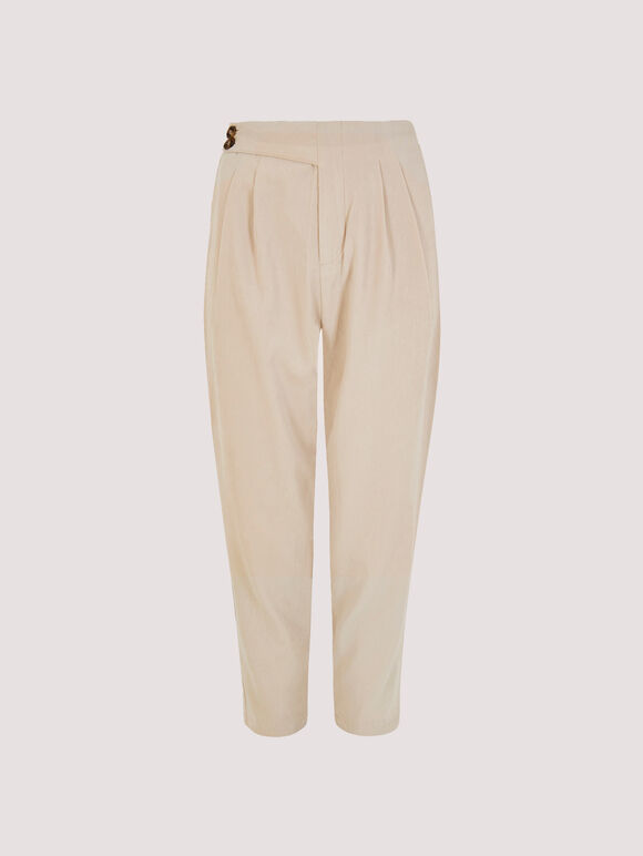 Twill Two Button Trousers, Stone, large