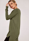 Soft V-Neck Jumper, Green, large