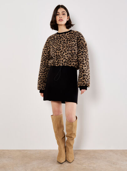 Leopard Boucle Jumper