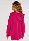 Popcorn Knit Hooded Jumper, Fuchsia, large