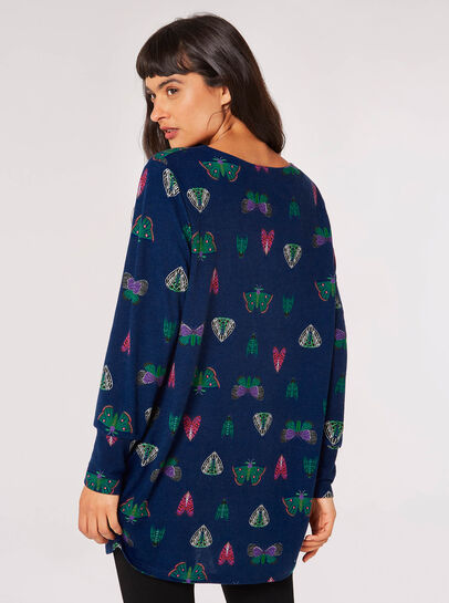 Butterfly Ruched Tunic Top