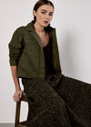 Animal Print Crepe Maxi Slip Dress, Khaki, large