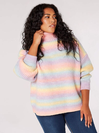 Curve Oversized Pastel Ombre Jumper