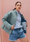 Patchwork Quilted Reversible Jacket, Green, large