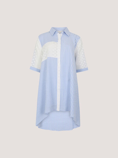 Mix Stripe Embroidered Shirt