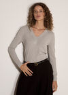 Diamante Embellished Jumper, Grey, large