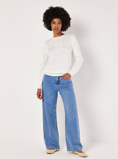 Diamond Pointelle Jumper