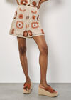 Crochet Squares Shorts, Stone, large