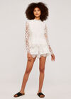 Scallop Lace Top, Cream, large