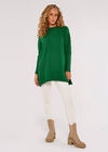 Zig Zag Panel Oversized Jumper, Green, large