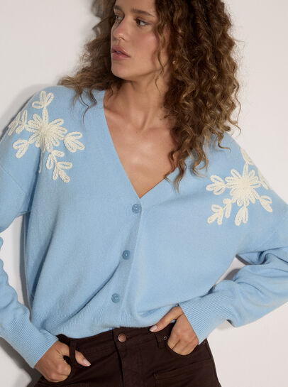 Floral Applique Cardigan